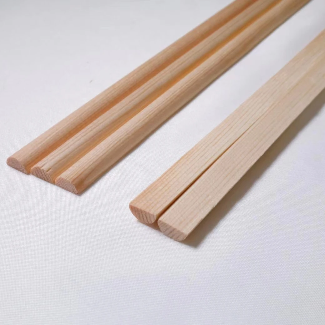 Hot Sell Apartment Decor Half Round Design wooden circle dowel wooden half sticks