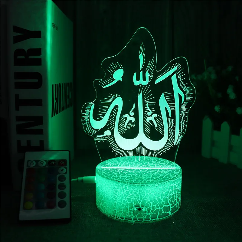 Middle East  Islamic Muslim LED Table Lamp Holiday Home Bedroom Decor Creative Gifts 3D Night Light