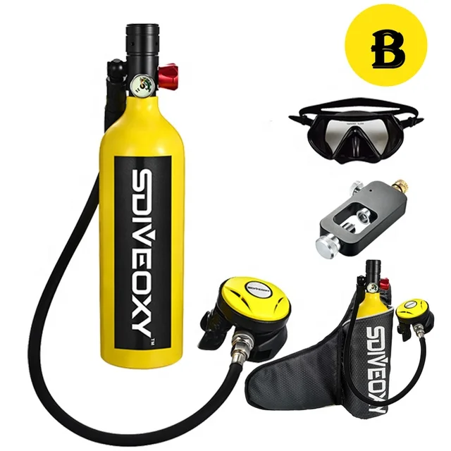 1L oxygen tank up to 20 minutes dive mini scuba system diving equipment kit