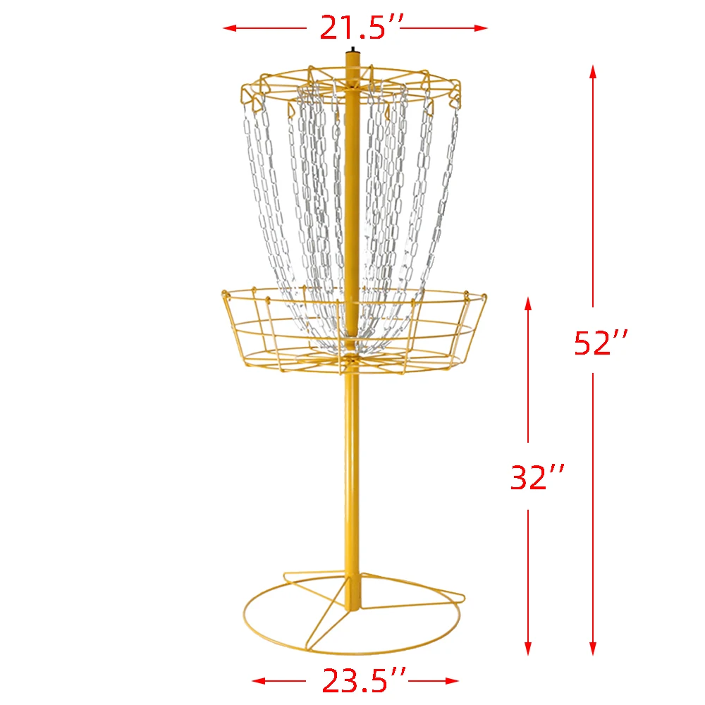 PDGA стандартный легко собрать и Портативный Летающий диск для гольфа корзина целевой набор с 24
