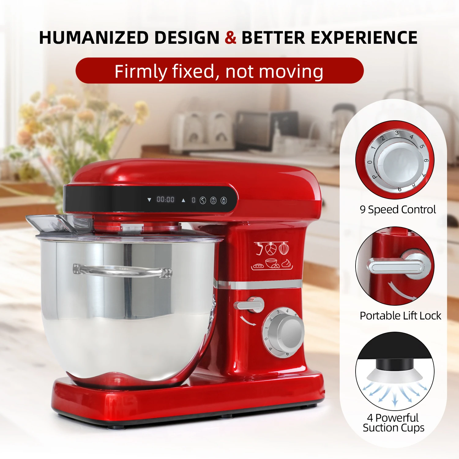 Household 2200W 10L Stand Mixer kitchen machine High power capacity  Cake Bread Dough Mixer Planetary  Food Mixer
