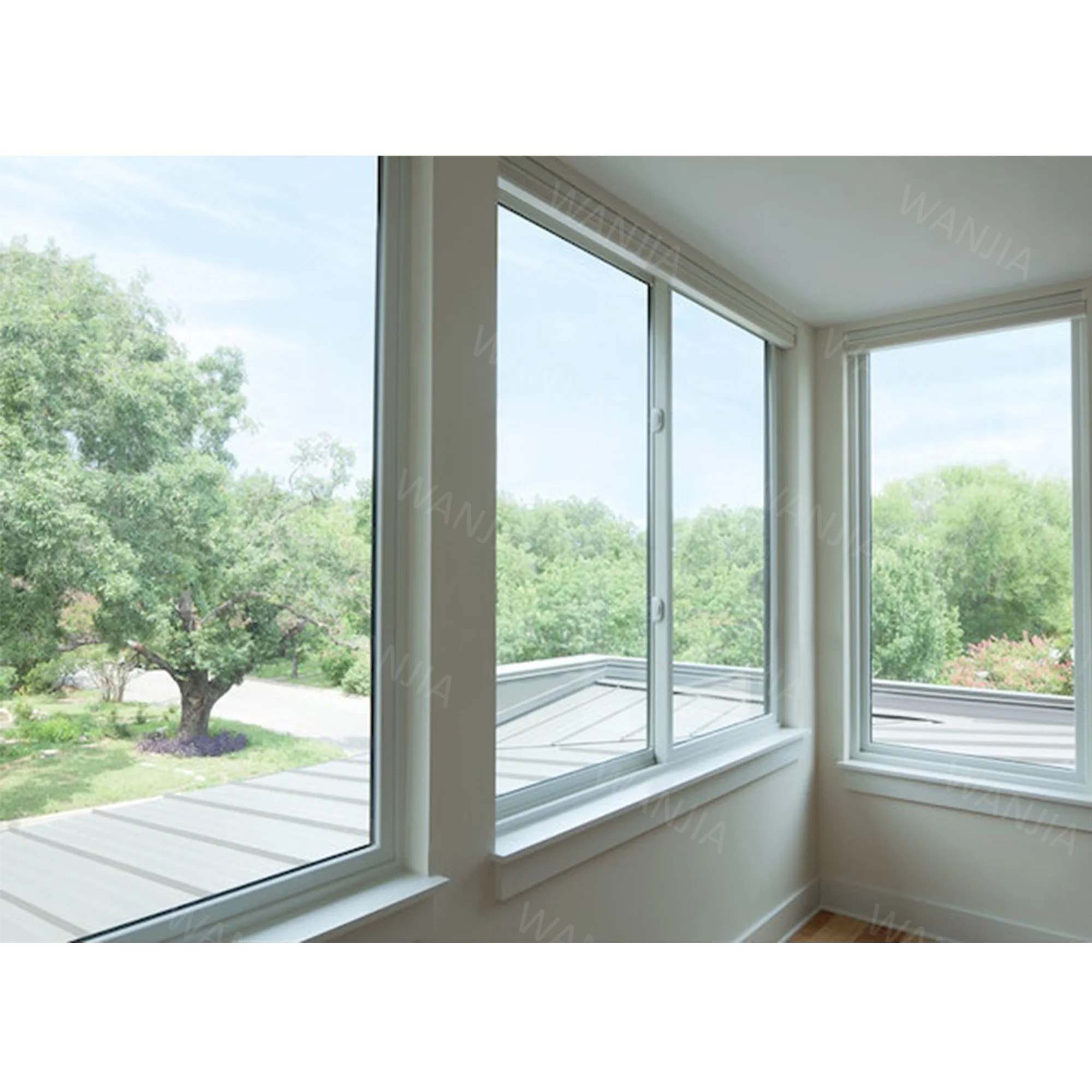 latest american design interior pvc window double layered glass window plastic UPVC window