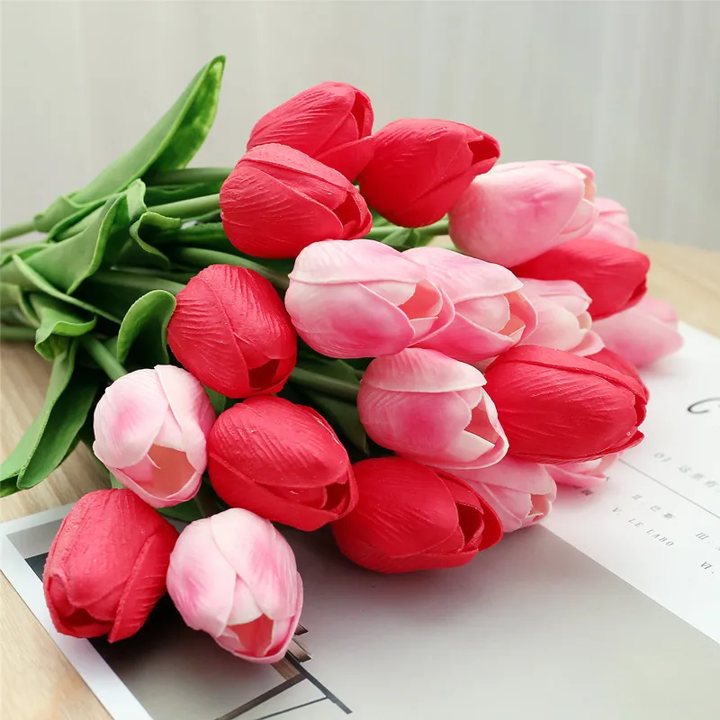 Wedding Tulip flower for table decoration  PU simulation flower for party event festival decoration