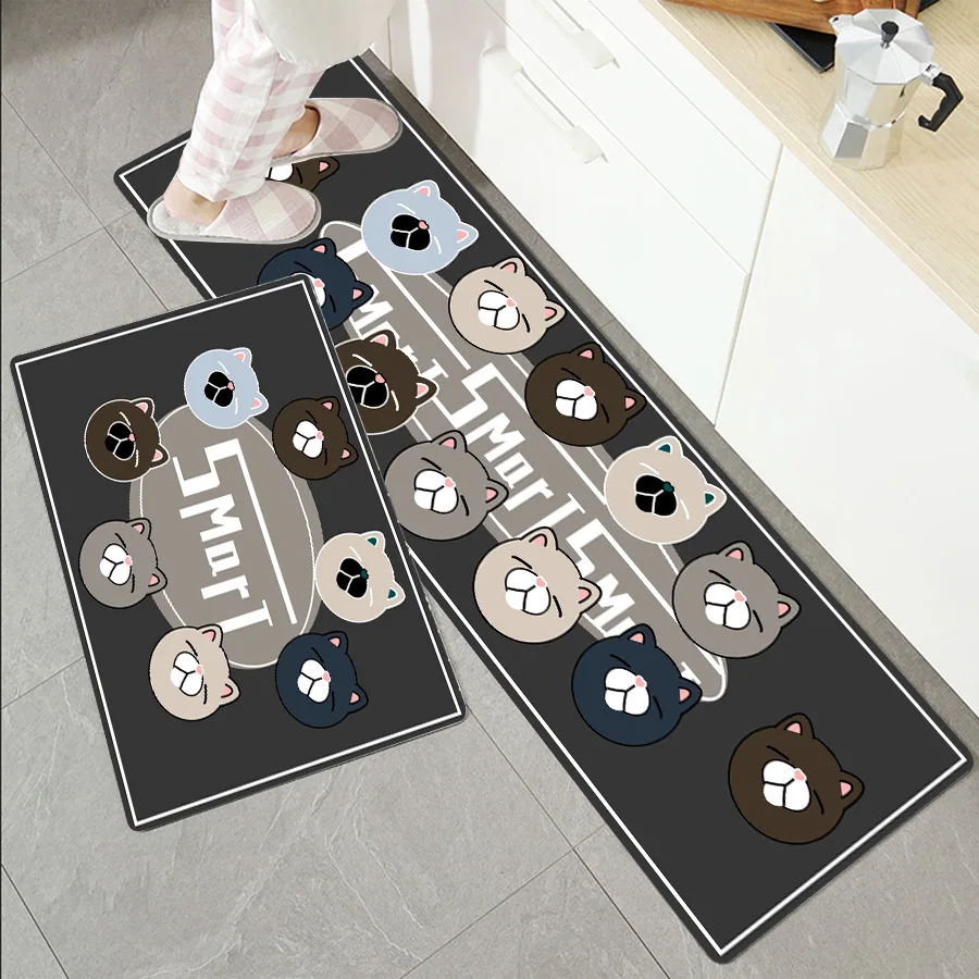Cushioned Non-Slip Rubber Back Waterproof Kitchen Floor Mats and rugs