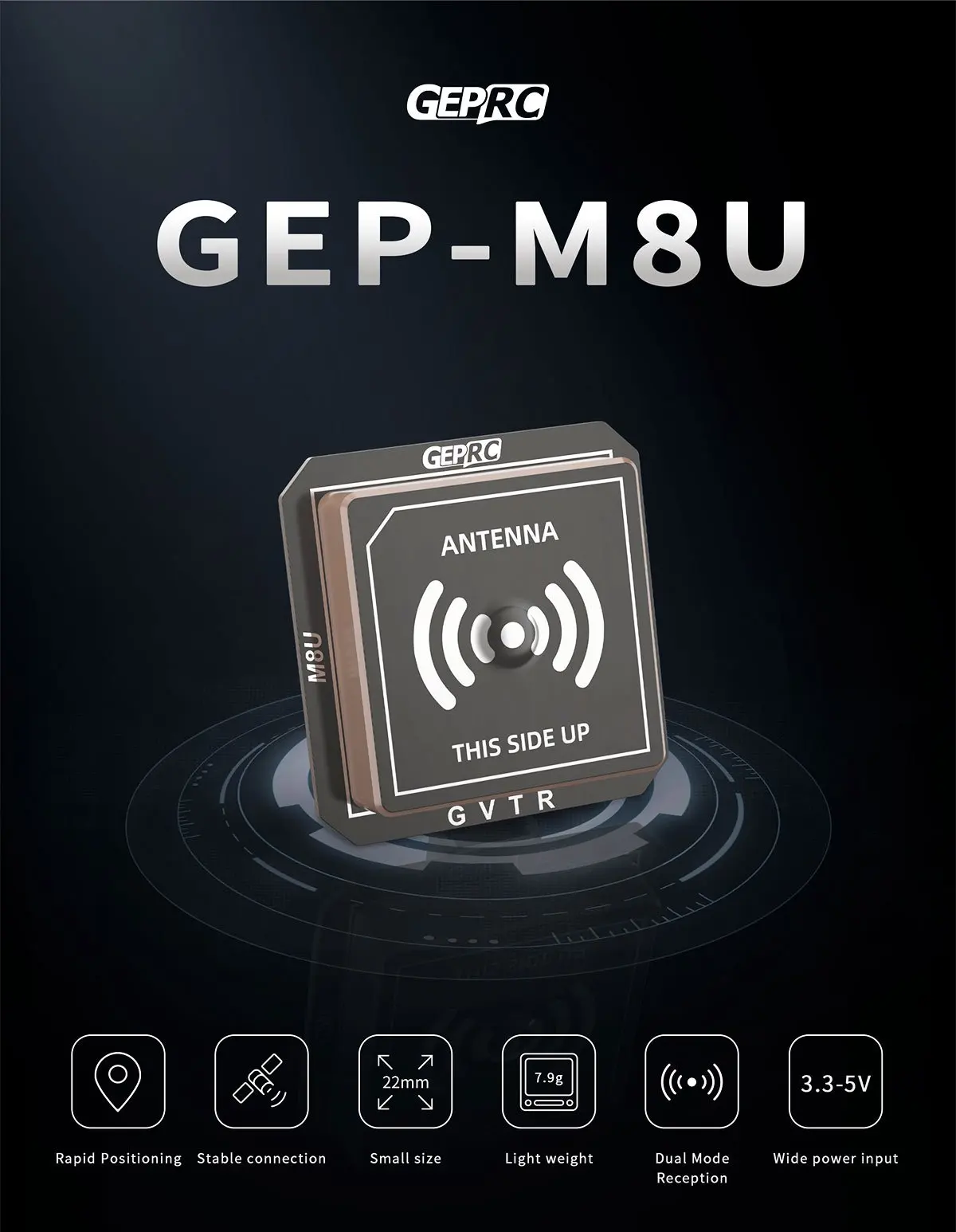2023 News GEPRC GEP-M8U GPS Module Integrate BDS GLONASS Module SH1.0-4Pin and Farad Capacitor for FPV Drone
