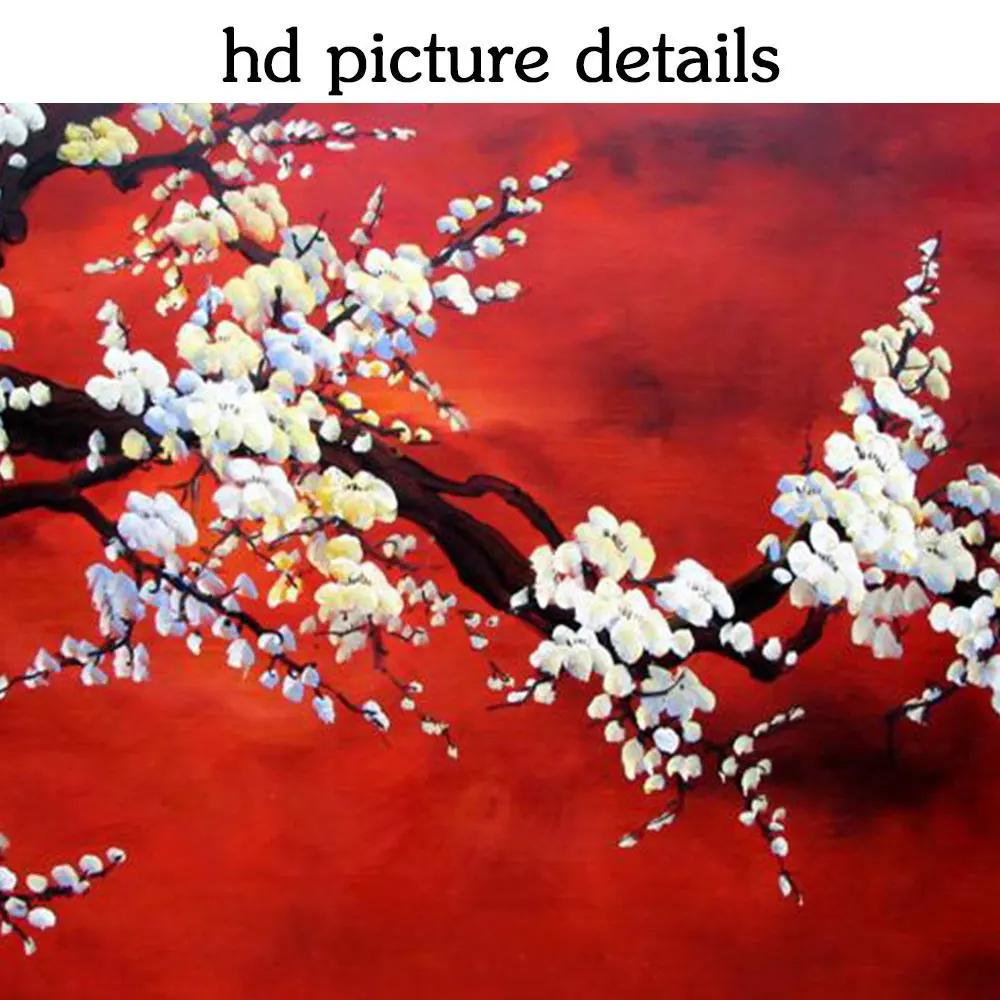 Chinese Style Flowers Painting Red Pink Plum blossom Artistic Beauty Picture Canvas Posters for Home Decoration