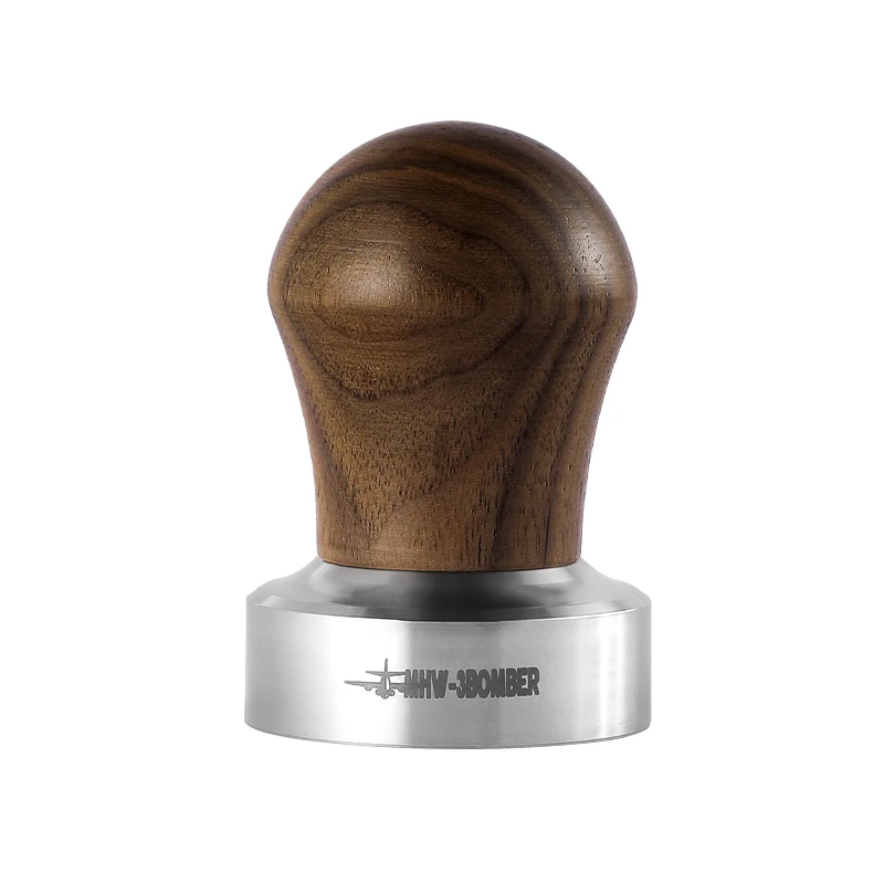 High Quality barista tools coffee accessories MHW-3BOMBER Lovely series solid wood handle 51mm Stainless Steel Coffee Tamper