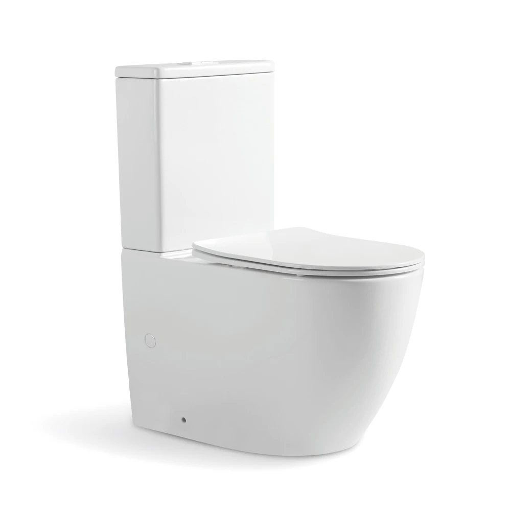 Foshan bathroom ceramic washdown sanitary ware elegant design two piece square toilet 8067