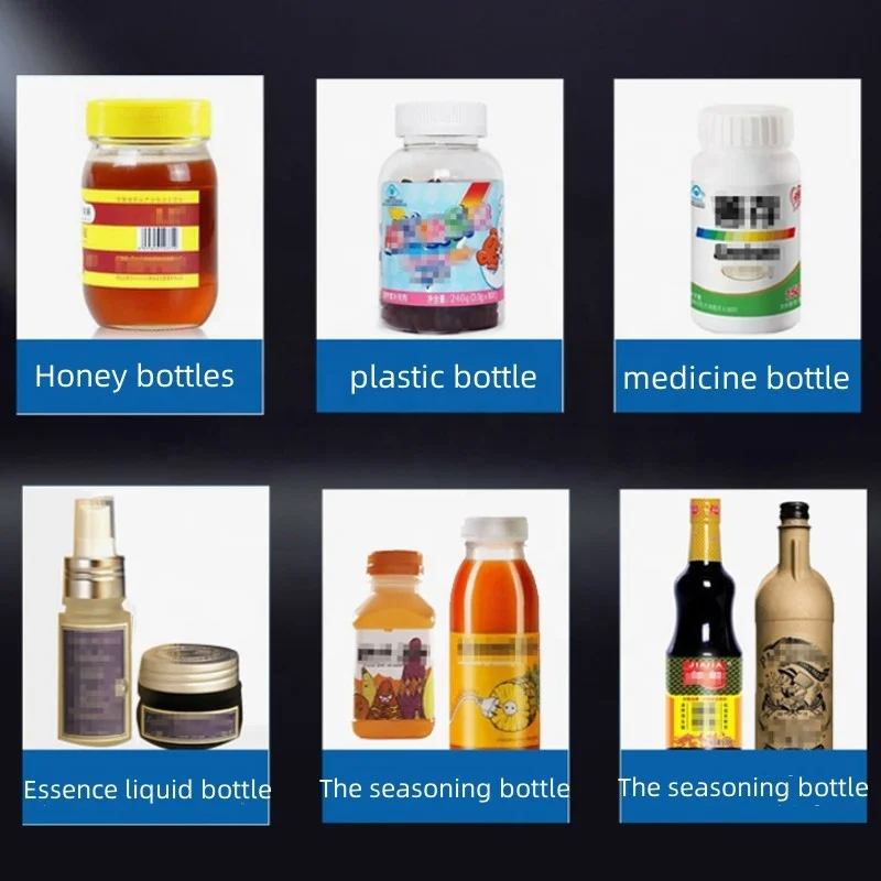 Slideway Round Bottle Labeling Machine Single/Double Side Label Applicator Beverage Juice Cosmetic Production