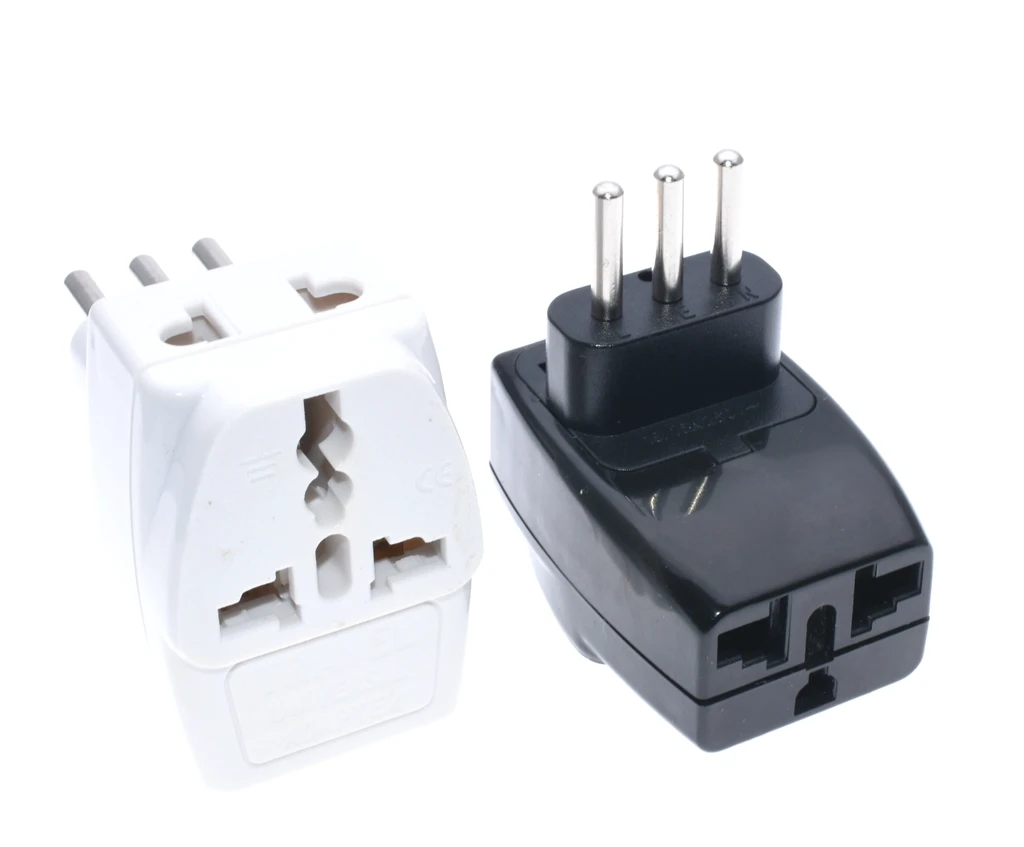 3 Pin Travel Power Adapter Plug ITALY PLUG TYPE L 1 to 3 Splitter Universal UK/US/EU/AU 3 Pins / 2 Pins Socket to Italy