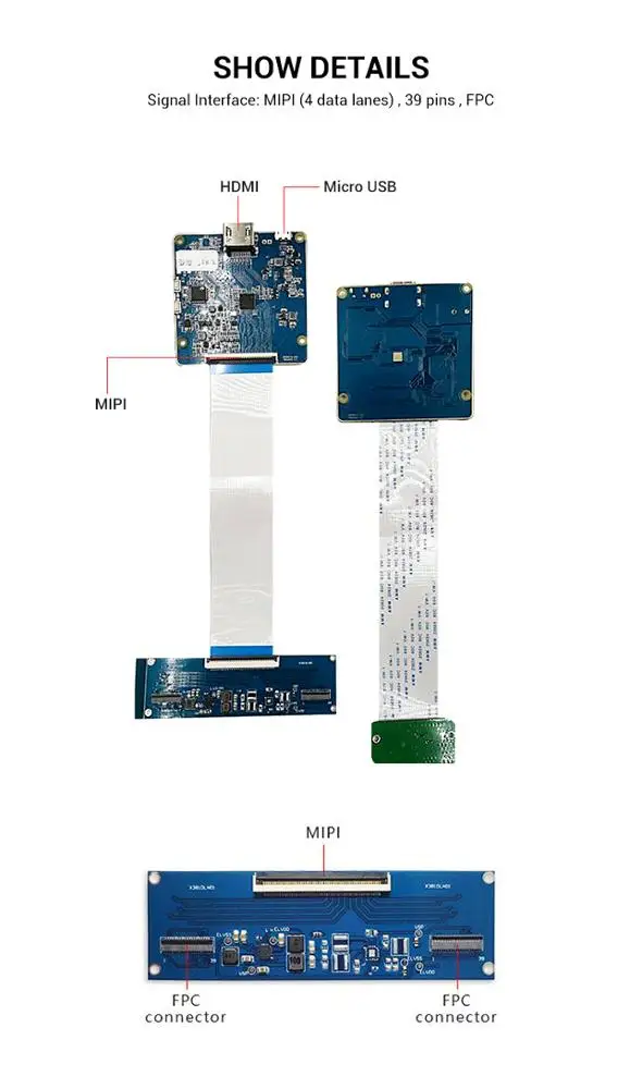 3.81 Inch 1080*1200 Dural OLED Display H381DLN01.2 with HD Driver Board for Projector H381DLN01.2