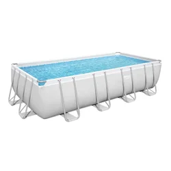 Bestway 56670 Outdoor Family Pool Large Rectangular Steel Frame Pool Size16ft Above Ground Swimming Pool Set