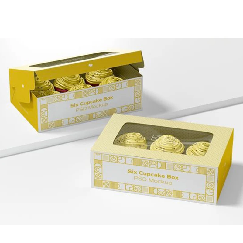 Wedding Cake Packaging Boxes Cupcake Box Roll Cake Box Paper Custom Best Seller Butterfly Paperboard Food Swiss Customized Color