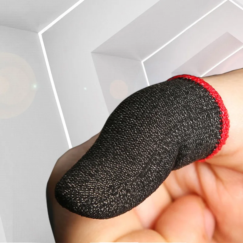 Mobile Games Anti-Sweat Fingertips for gaming smartphone Game Touch Screen Finger cot 24-Pin silver fiber finger