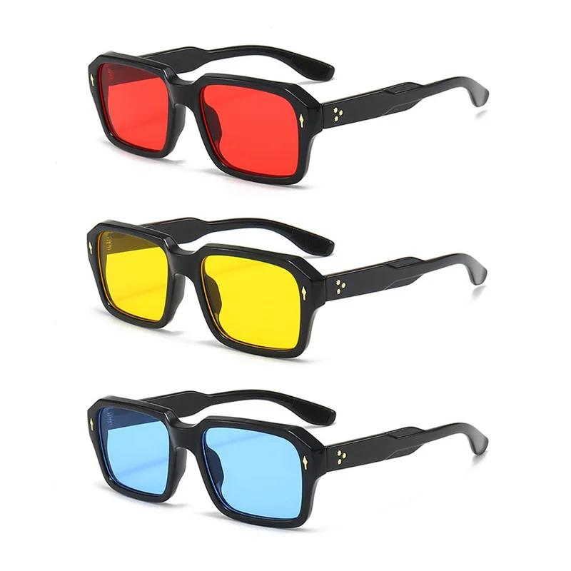DL Glasses Rice Nails Frame Eyeglasses Fashionable Blue Lens Shade Sunglass Retro Custom logo Sunglasses