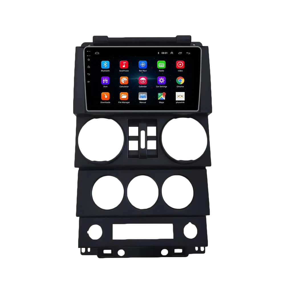 For Jeep Wrangler 2008-2010 4 Door Radio Headunit Device Double 2 Din Octa-Core Quad Android Car Stereo GPS Navigation Carplay