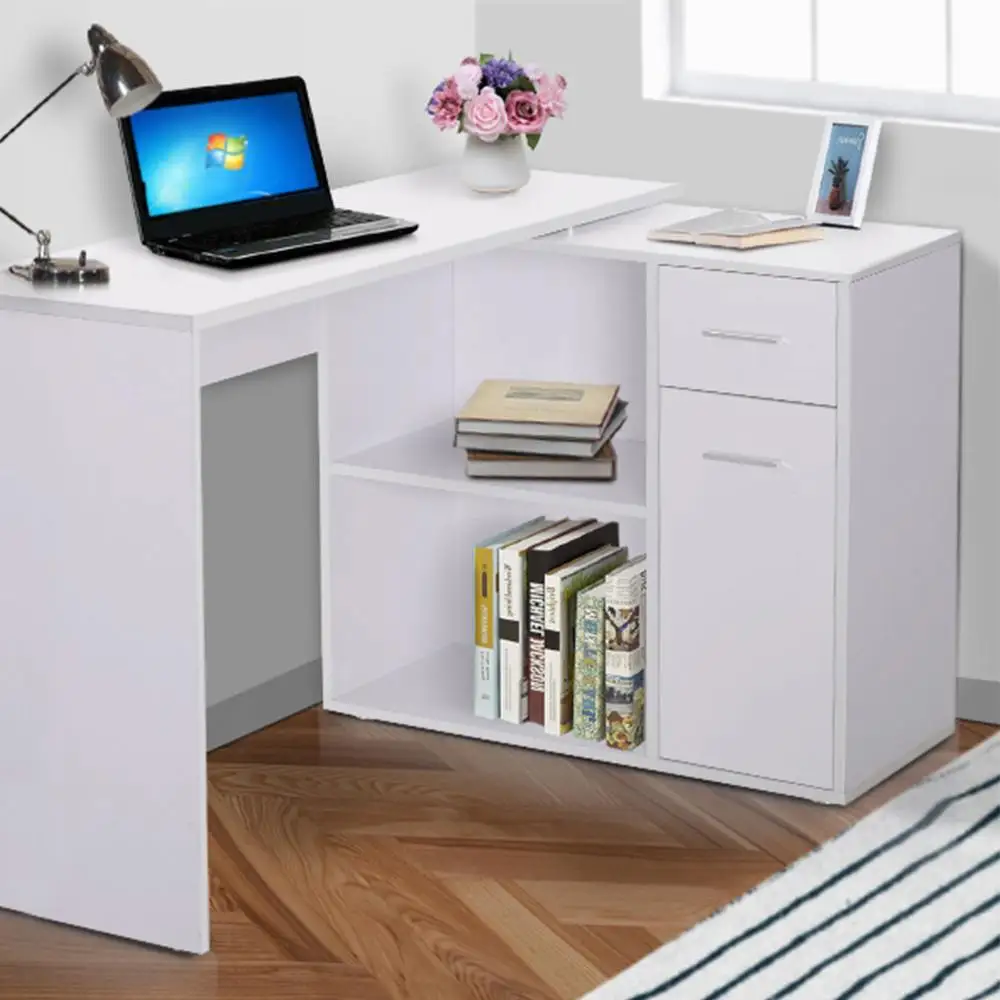 Adjustable home office work desk modern design MDF corner furniture study computer desk