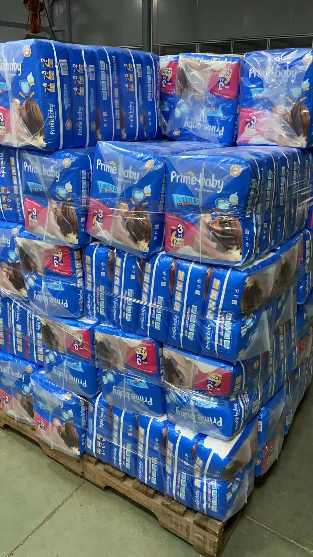 Factory brand wholesale and retail disposable Prime baby diaper L size PE backsheet PP tape Fluff pulp pad diapers