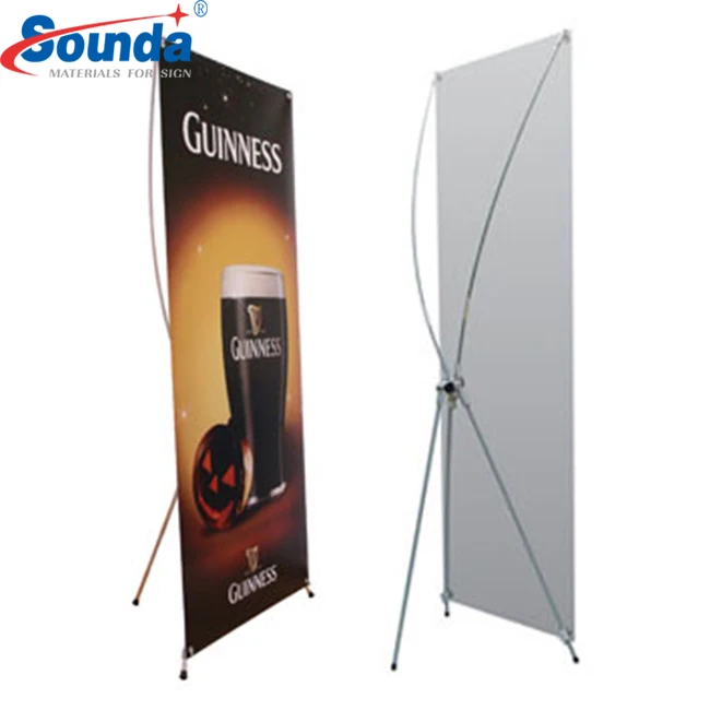 Новейшая индивидуальная цифровая печать наружный стандартный штатив X рамка баннер дисплей Реклама Регулируемый X стенд баннер на продажу