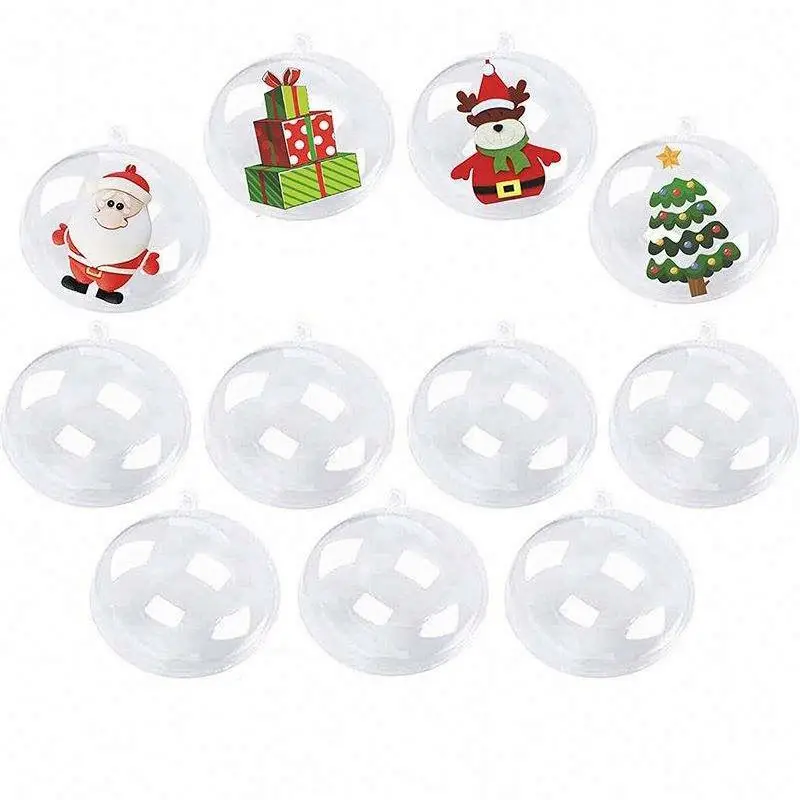 Cheap openable Christmas decoration openable packing plastic sphere ball