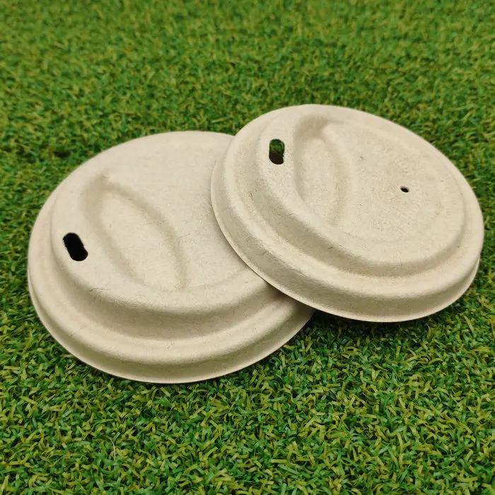 
Eco friendly Bagasse lids wholesale bagasse sugarcane lids high end with logo compostable 