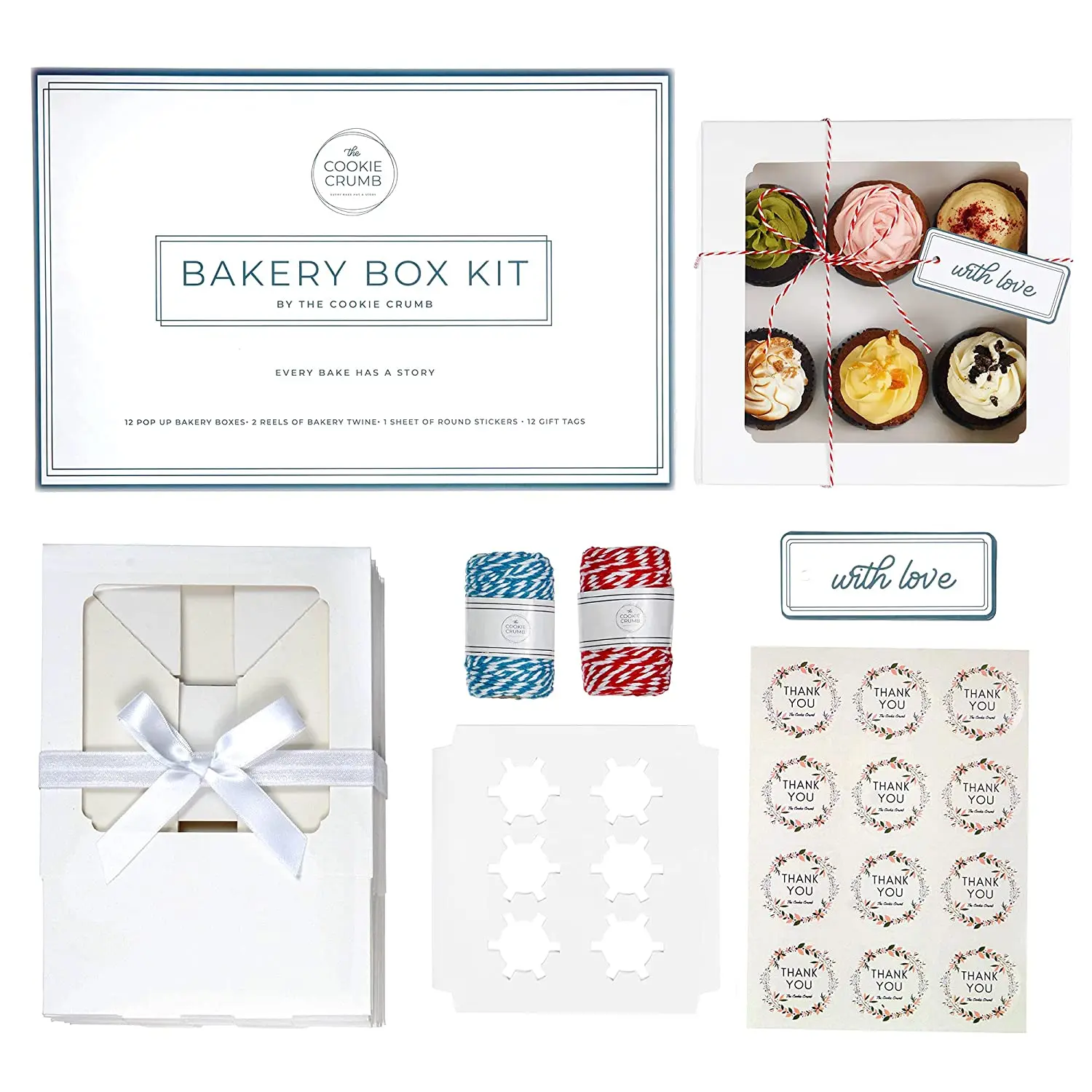 Pastry box with 6 dividers Cupcake Packaging Cookie Boxes Wholesale Baking Food Paper Gift Box Dessert Candy Foldable Cardboard