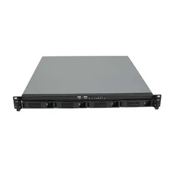 1U 19 inch short depth server case 4 hot swap bays FLEX PSU mini ITX manboard for HTPC backup