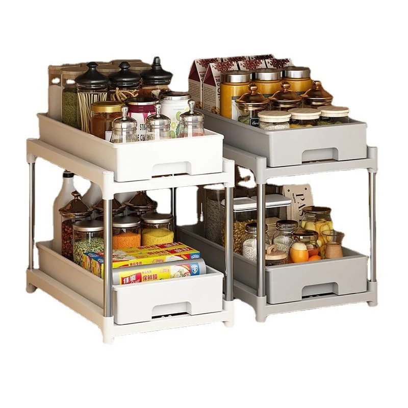 Kitchen underwater drawer pull out cabinet floor to ceiling gap collection fruit vegetable storage rack