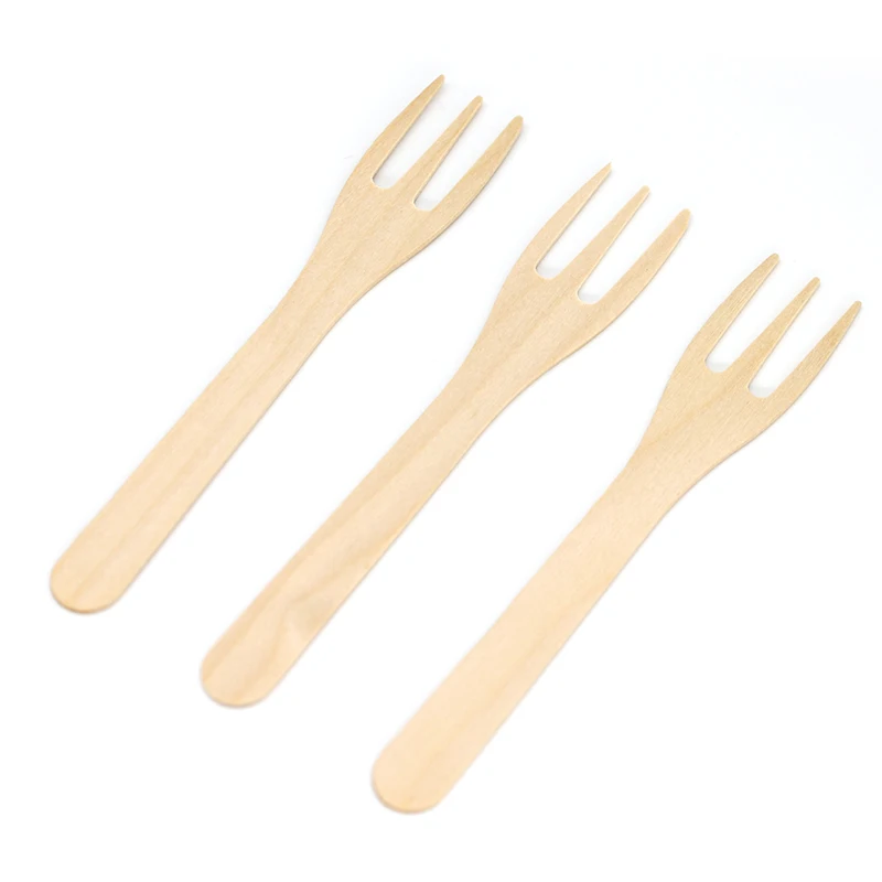 Wholesale Eco-Friendly Disposable Wooden Chip Fork 1000PCS Wooden Disposable Fork