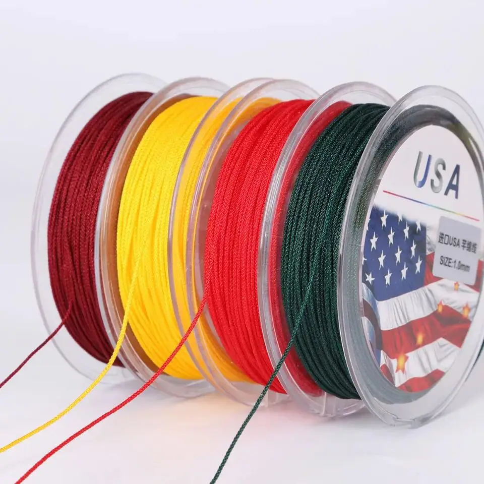 10pcs 0.8/1/1.2/1.5/2mm Cotton Cord Nylon Thread Cord Chinese Knot Plastic String DIY Rope Bead Bracelet Necklace Jewelry Making