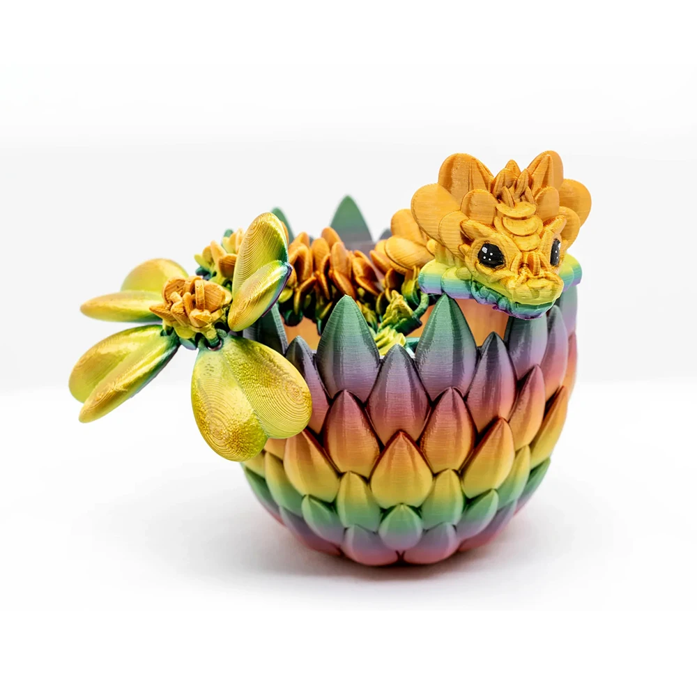 Custom Crystal Dragon Baby 3D Printing Service Articulated Dragon Toys Rapid Prototype