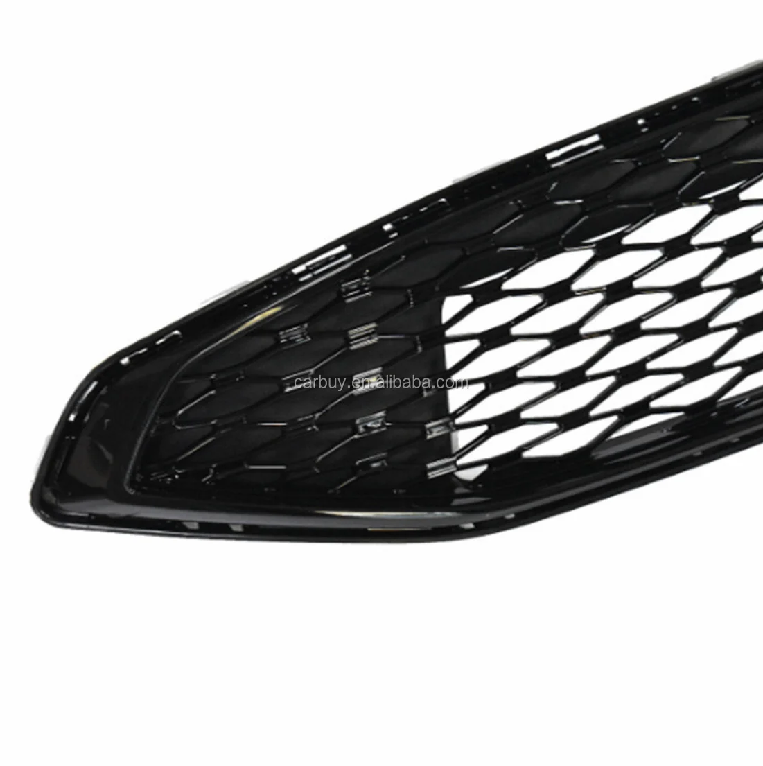 Modified black honey comb front grille for Ford Mondeo 2017 upgrade Mustang style