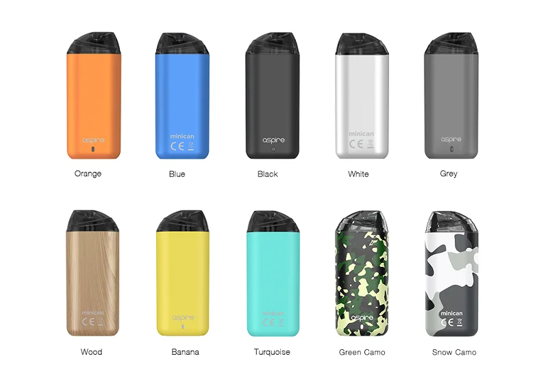 High Quality Colorful 350mAh Battery Capacity 2ML/3ML Vape Pen Aspire Minincan