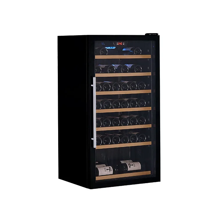 78 bottle black wine cabinet refrigerated wine cellar suitable for bar family