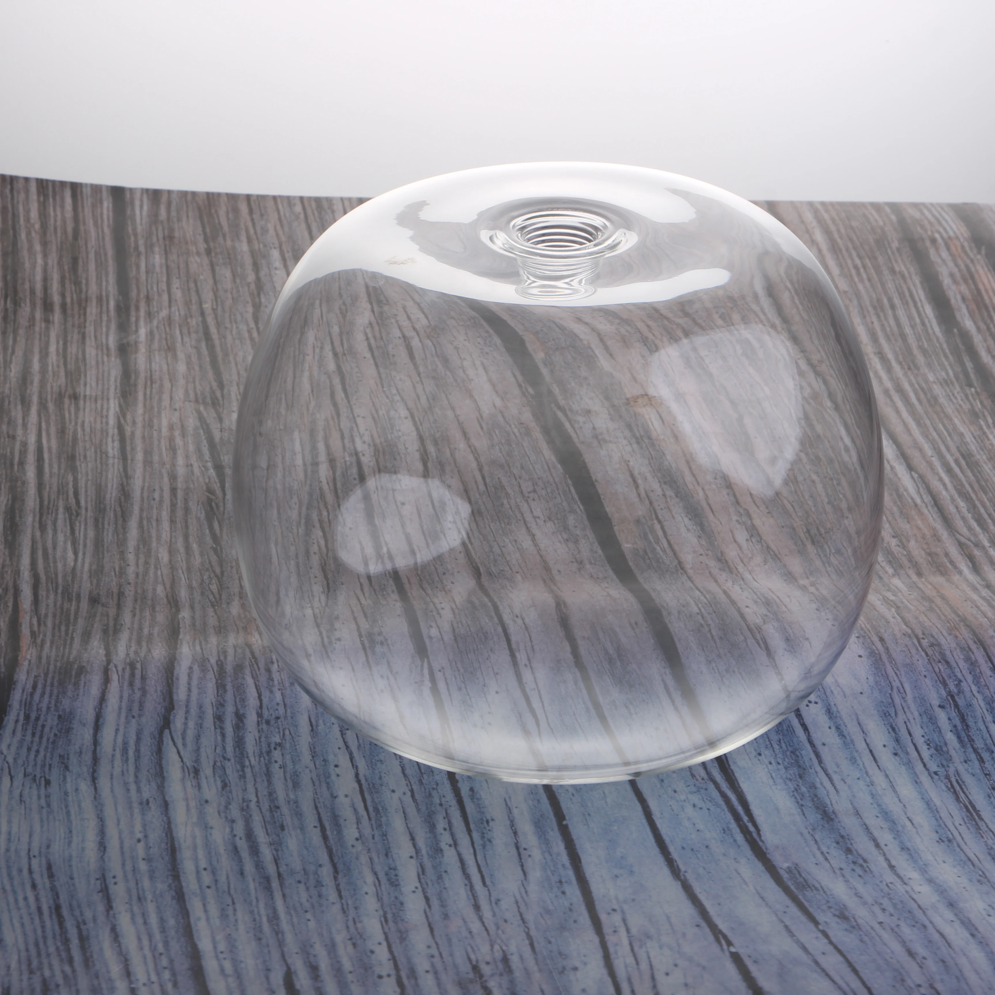 Modern Transparent Glass G9 Lamp Cover Pumpkin-Shaped with Rustic Chinese Design for Indoor Lighting