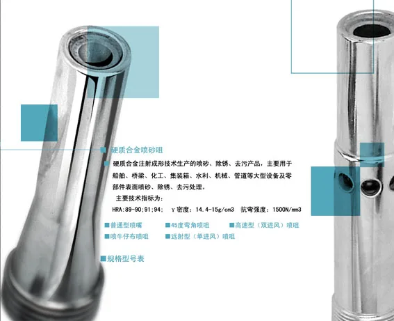 Factory wholesale tungsten carbide sandblasting nozzle