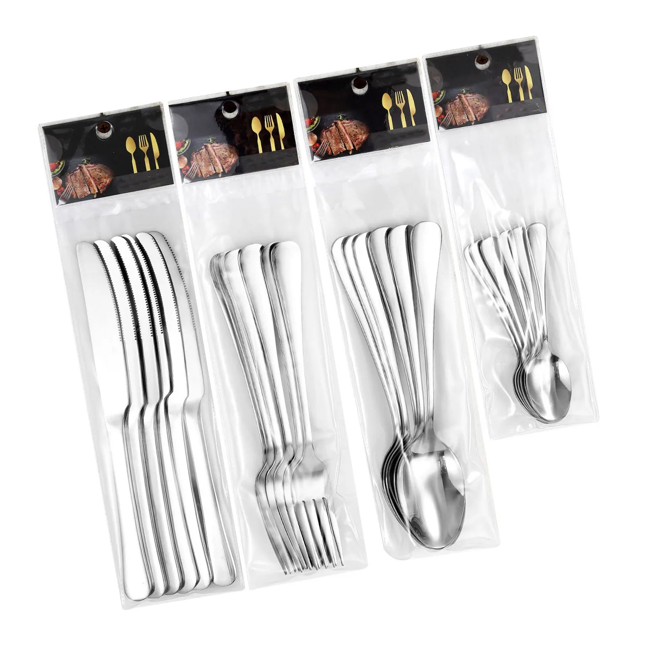 Набор из 6 ложек для супермаркета вилки ножи десерт кофе чайная ложка подарочные столовые приборы набор столовых приборов шт.