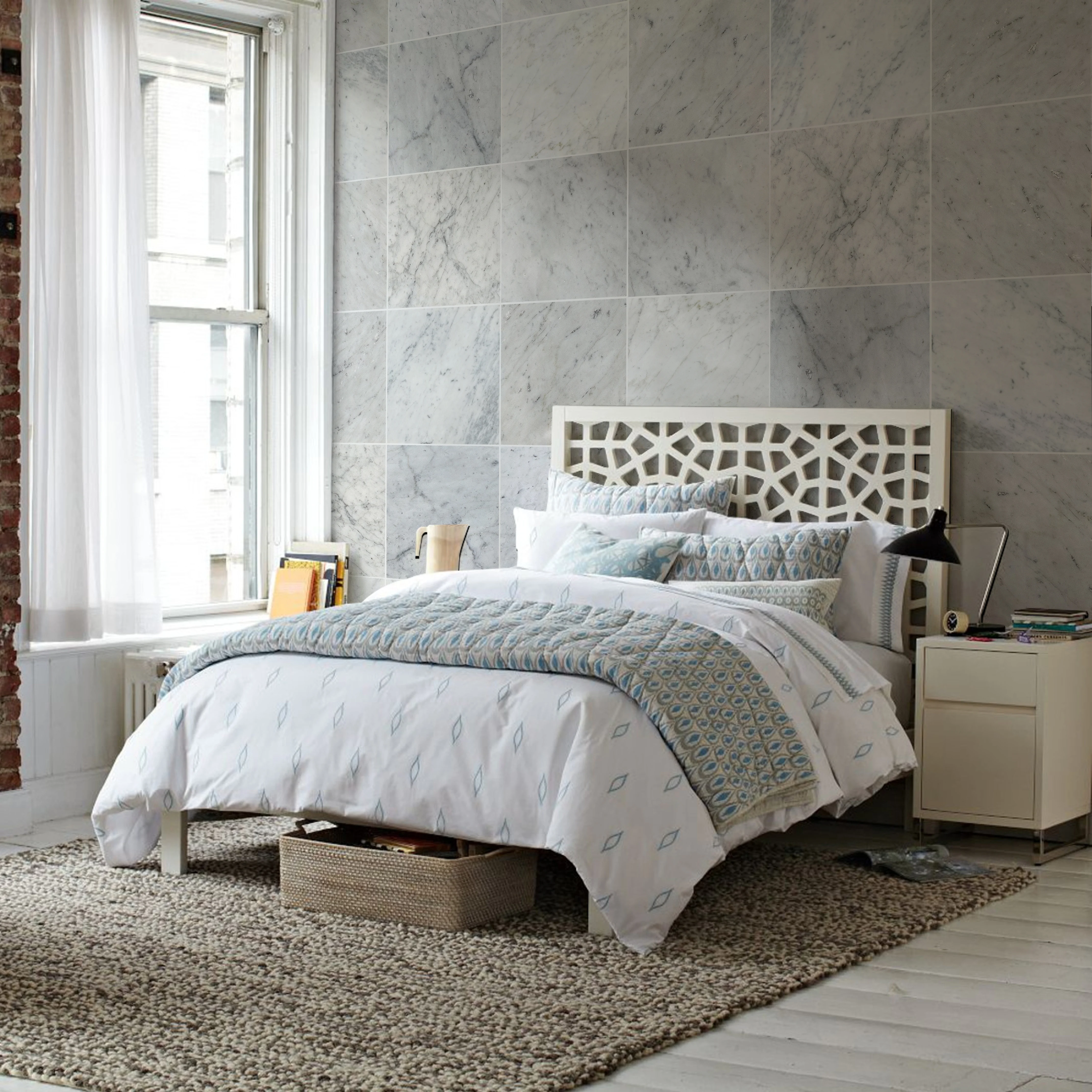 
Colorize factory supply 24x24 carrara white nature stone marble tile for wall floor 