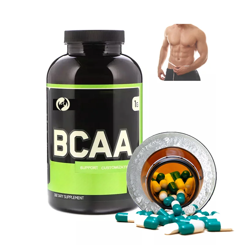 Капсулы BCAA Ausreson спортивные добавки аминокислоты таблетки для набора веса 1000 мг в капсулах