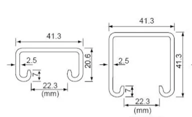Metal Framing - 41mm Channel Styles Steel Strut Channel 41x41 for Electrical and Mechanical Support Systems