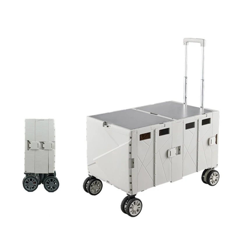 Hot Sale Spinner Folding Luggage Telescopic Handle Foldable Shopping Trolley Cart With Wheel