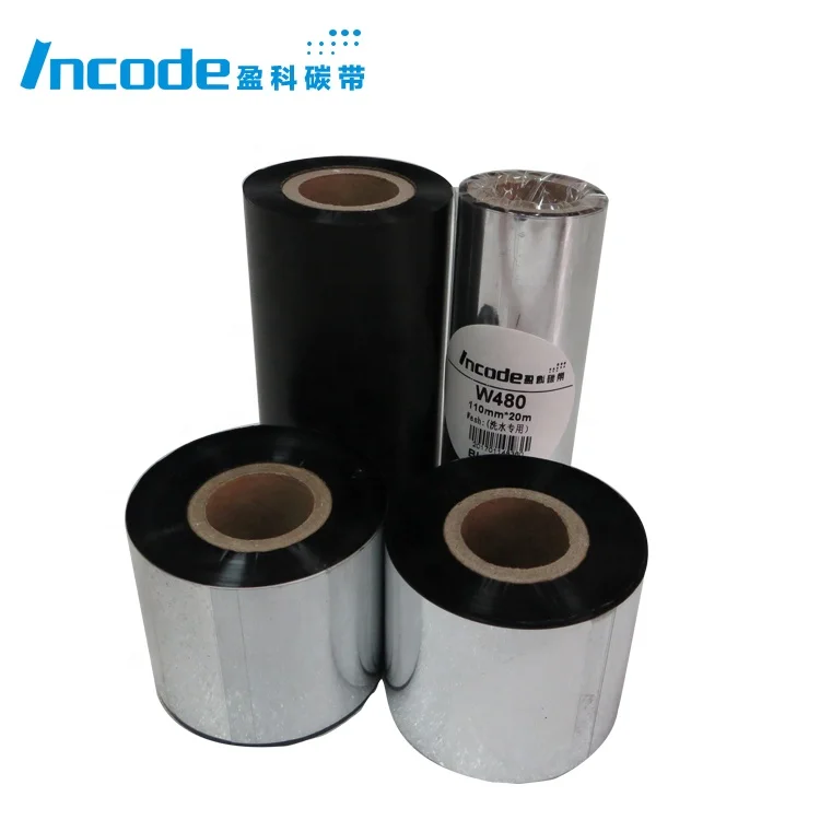 High quality 100*300 barcode label printer thermal transfer wax ribbon