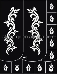 2023 Durable Sweat-resistant Body Hollow-out Spray Painting Foot Tattoo Template Haina Juice Arm Tattoo Sticker