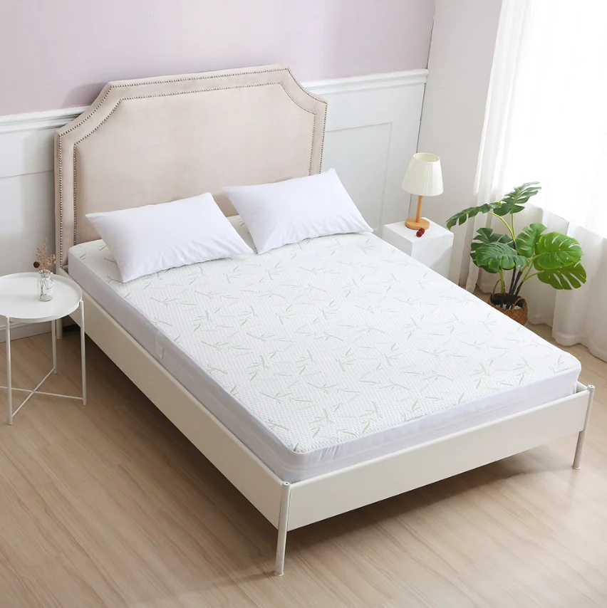 Охлаждающий наматрасник-роскошный бамбуковый 3D воздушный материал Гладкий мягкий дышащий махровый, бесшумный наматрасник