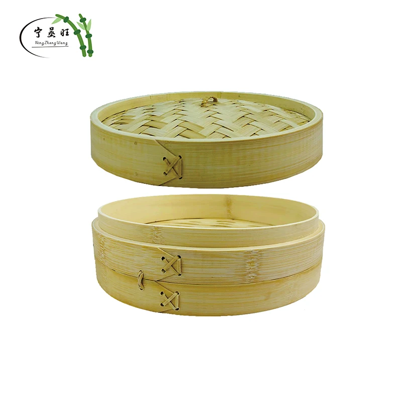 High Quality Natural Eco Basket Durable Environmental Protection Reusable Bamboo Steamer With Lid Bamboo Steamer