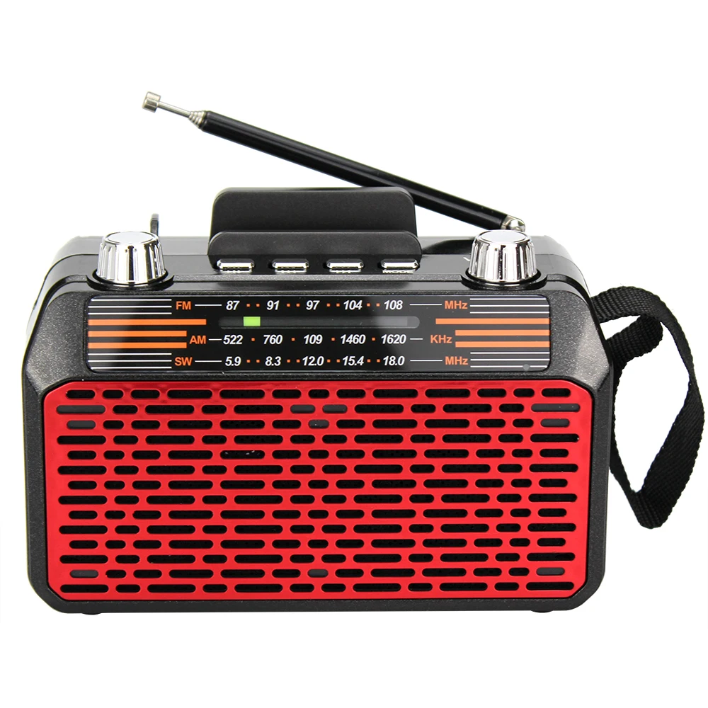 2021 portable radio speaker usb solar wireless speaker fm am sw rechargeable radio M-533BT-S