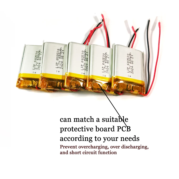 3.7v lipo 602530 400mah 3.7v Lithium Polymer Battery Lithium Ion Cells Rechargeable Batteries Lipo Batteries