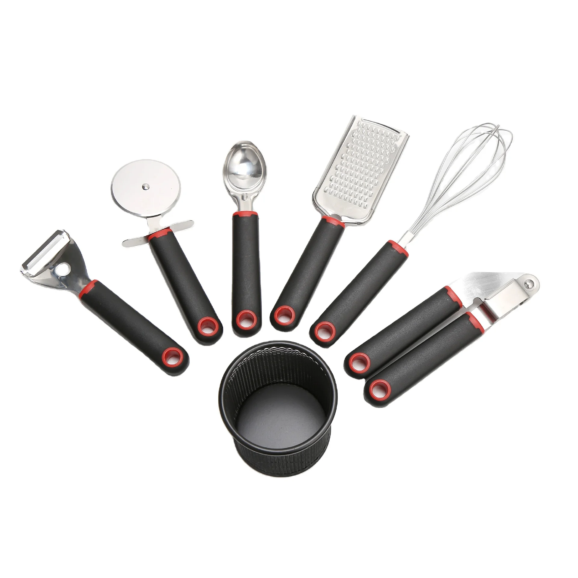 
Modern food grade Cookware Piece Sets Pp Stainless Steel Kitchenware Sets 