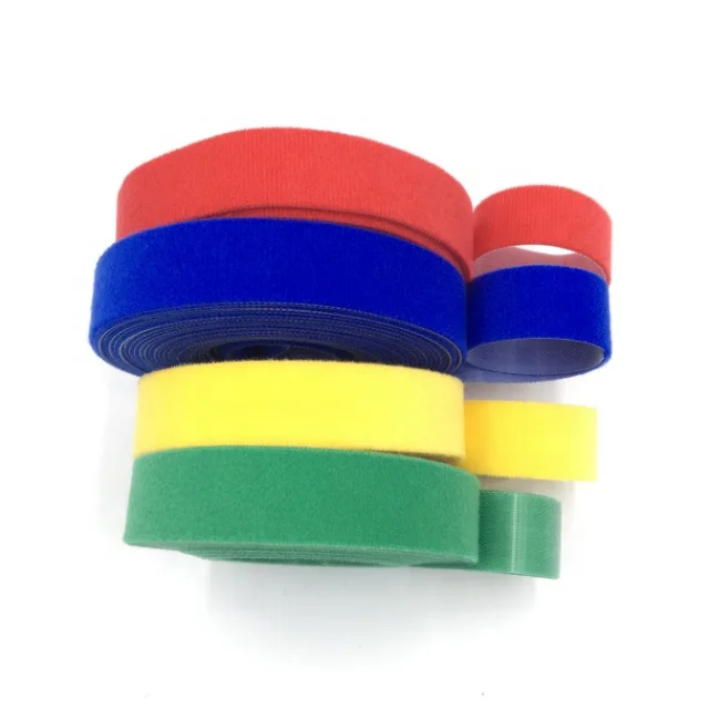 Multi-function high quality fabric nylon double side cable ties soft back to back hook and loop strap tape
