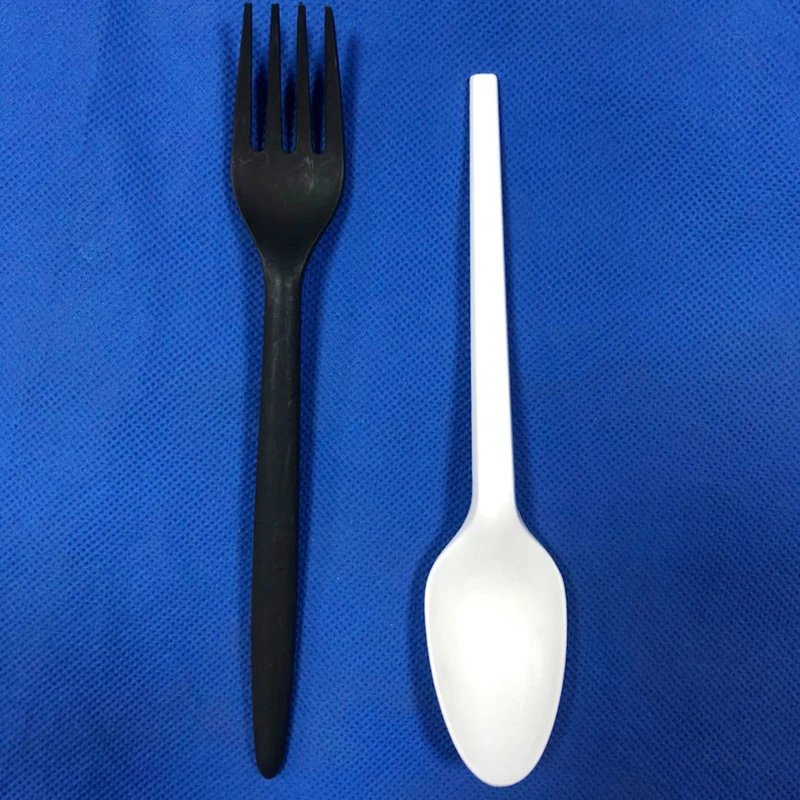 5 5 inch CPLA spoon custom ice cream spoon disposable biodegradable food grade cornstarch fork disposable tableware